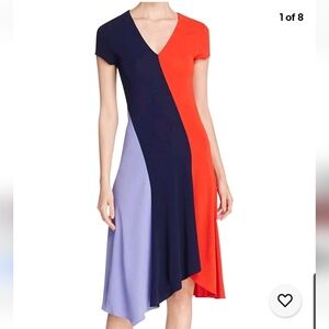 Tory Burch NWTs Walden Asymmetrical Colorblock Dress